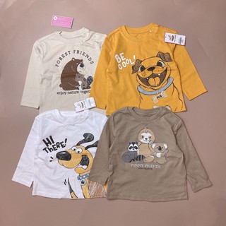 Áo cotton g.j nhiều hình bé trai size 12m - 4y