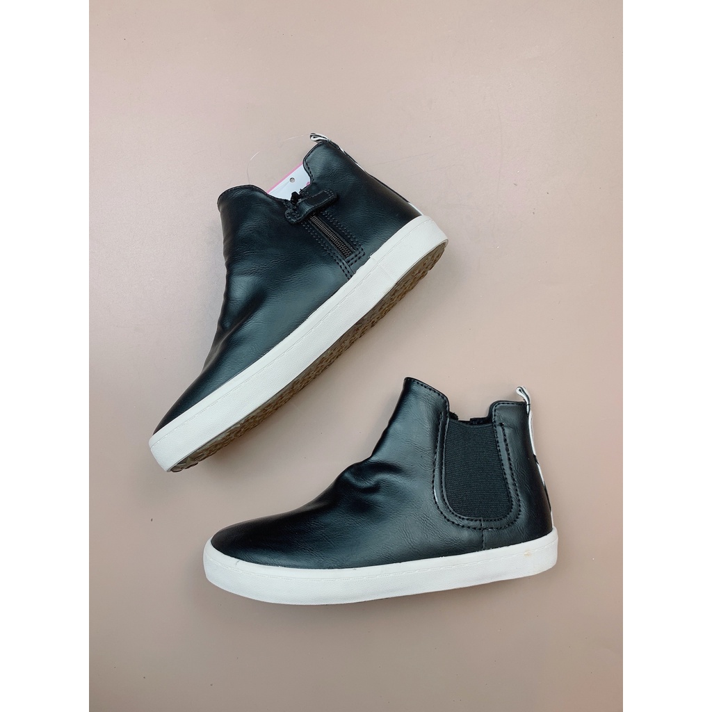 Giày Next cao cổ màu đen phối sọc vằn trắng size 9 - 4 ( UK )