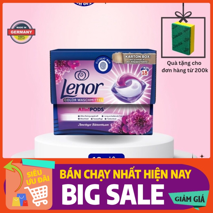 SALE RẺ NHẤT Viên Giặt Xả Tiện Lợi LENOR ALLIN1 PODS Đức