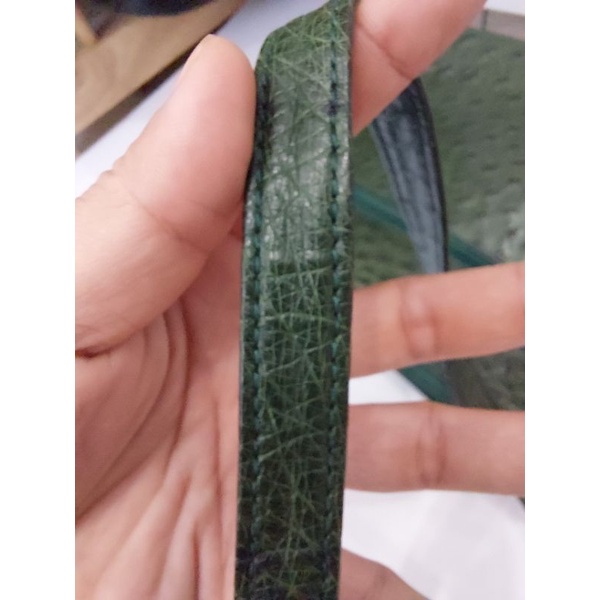 Túi 2hand đeo chéo da đà điểu