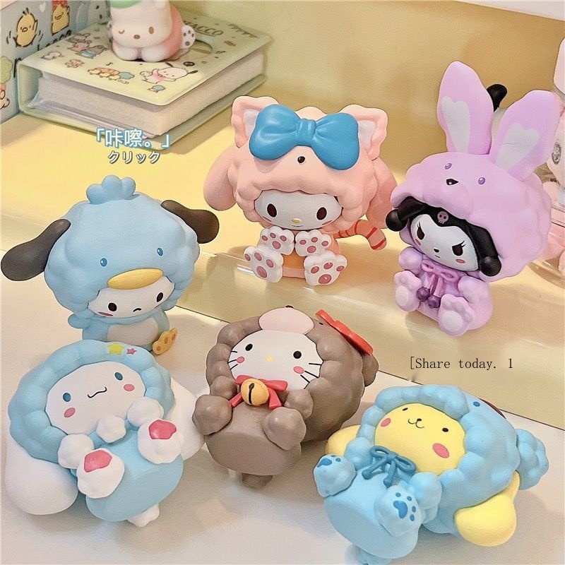 SANRIO Nhân Vật Kuromi Cinnamoroll Dễ Thương Dùng Trang Trí