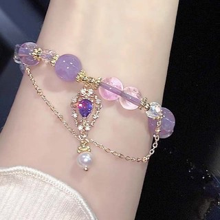 Vòng Tay Chuỗi Hạt Đá Thạch Anh Tím