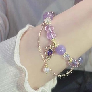Vòng Tay Chuỗi Hạt Đá Thạch Anh Tím