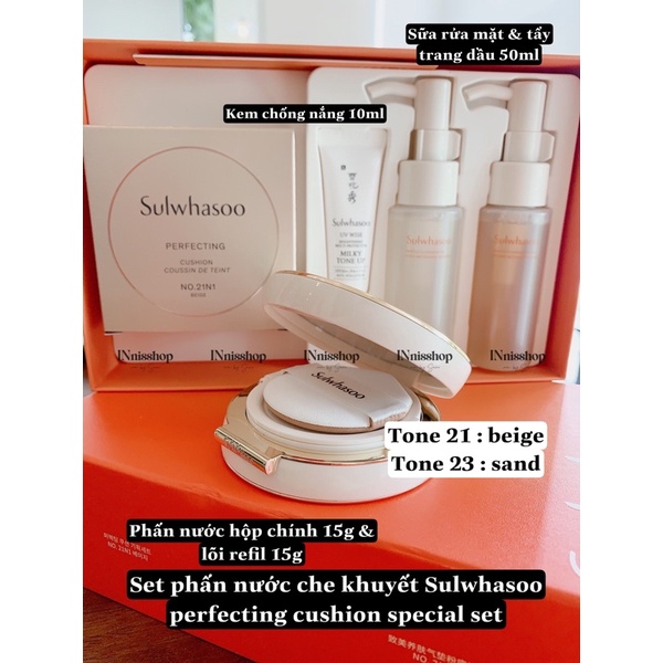 Phấn nước che khuyết thế hệ mới SULWHASOO Perfecting Cushion [ NEW]