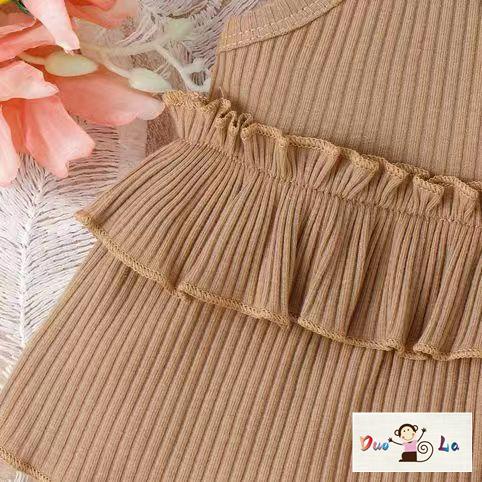 Set Áo Hai Dây Phối Quần Dài Ống Loe Thời Trang Hè 2023 Xinh Xắn Cho Bé Gái