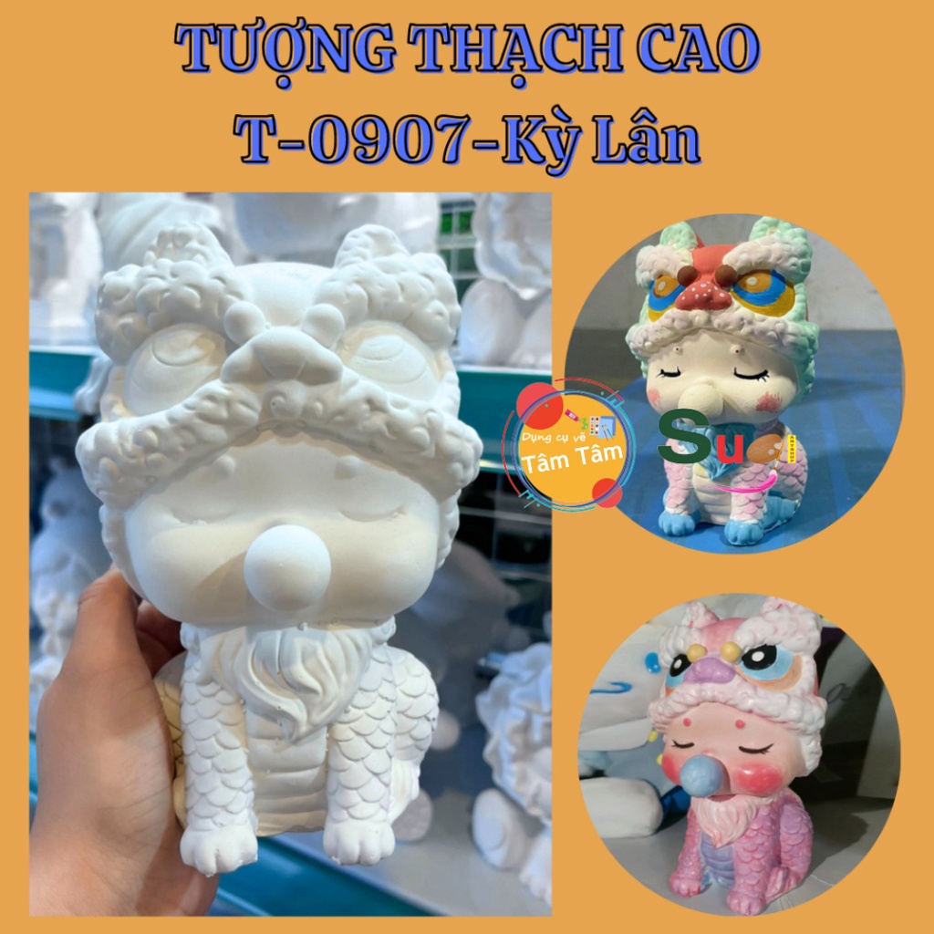 Tượng Thạch Cao Tô màu  KỲ LÂN- MÃ T-0907  - TƯỢNG HOT TREND