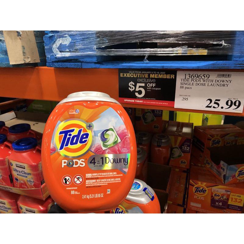 Viên Giặt Xả Tide Pods 104 Viên Downy 4in1 - Ultra Oxi - Hàng Chuẩn Mỹ - chiết hàng có Bill