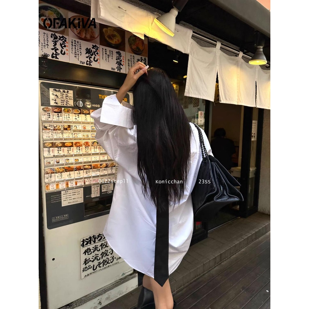 Áo Sơ Mi Dáng Rộng Thiết Kế Đơn Giản Thời Trang Mùa Hè Cho Nữ