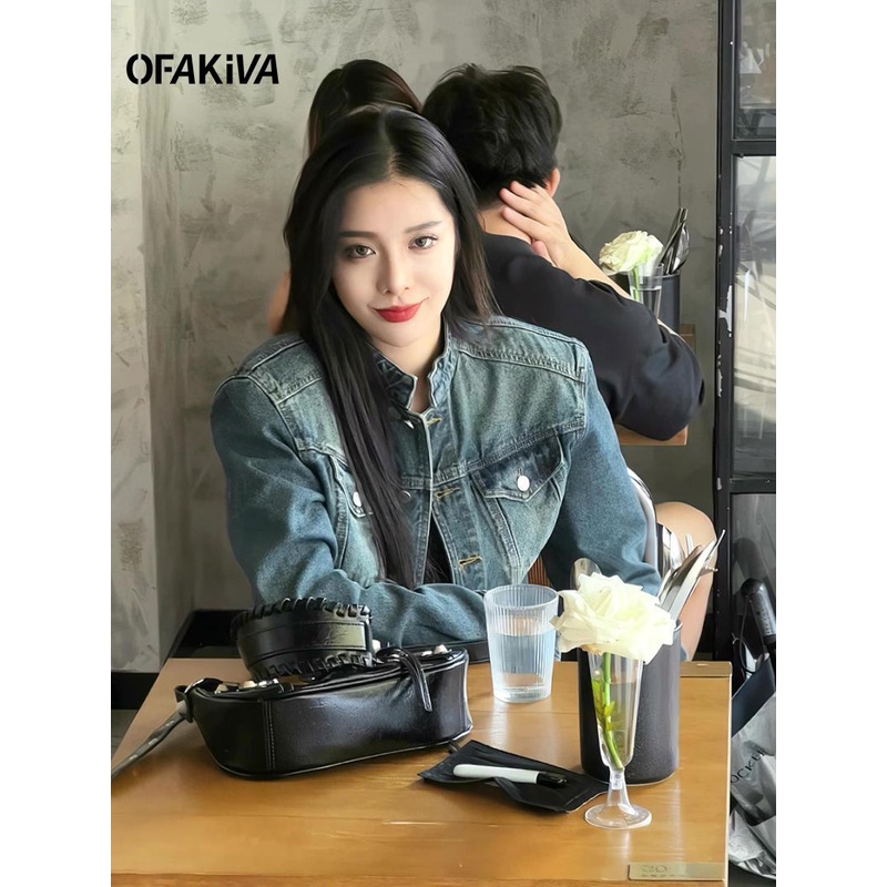 Áo Khoác Denim Cao Cấp Dáng Rộng Phong Cách Hàn Quốc Thời Trang Xuân Thu Hàng Mới Dành Cho Bạn Nữ