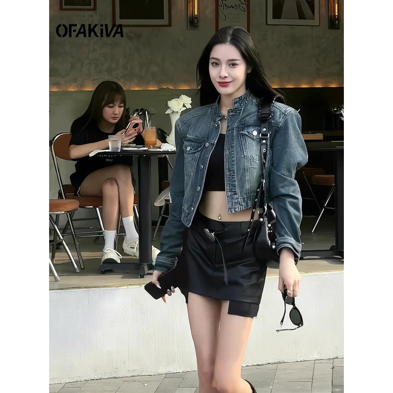 Áo Khoác Denim Cao Cấp Dáng Rộng Phong Cách Hàn Quốc Thời Trang Xuân Thu Hàng Mới Dành Cho Bạn Nữ