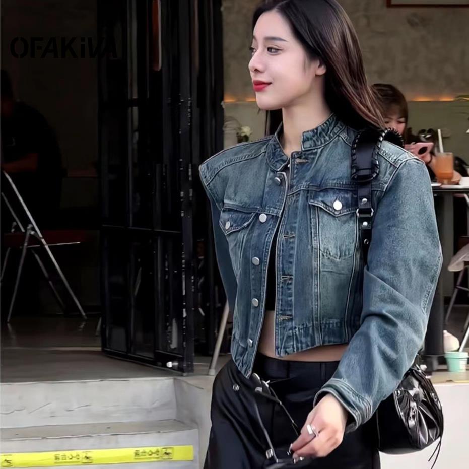 Áo Khoác Denim Cao Cấp Dáng Rộng Phong Cách Hàn Quốc Thời Trang Xuân Thu Hàng Mới Dành Cho Bạn Nữ