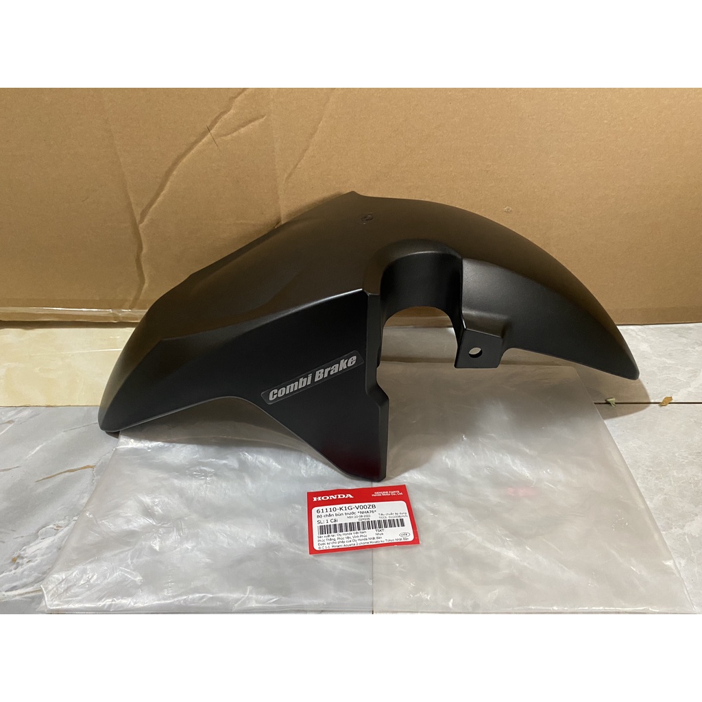 Bộ chắn bùn trước | Dè Air Blade 125  màu Đen sần chính hãng Honda