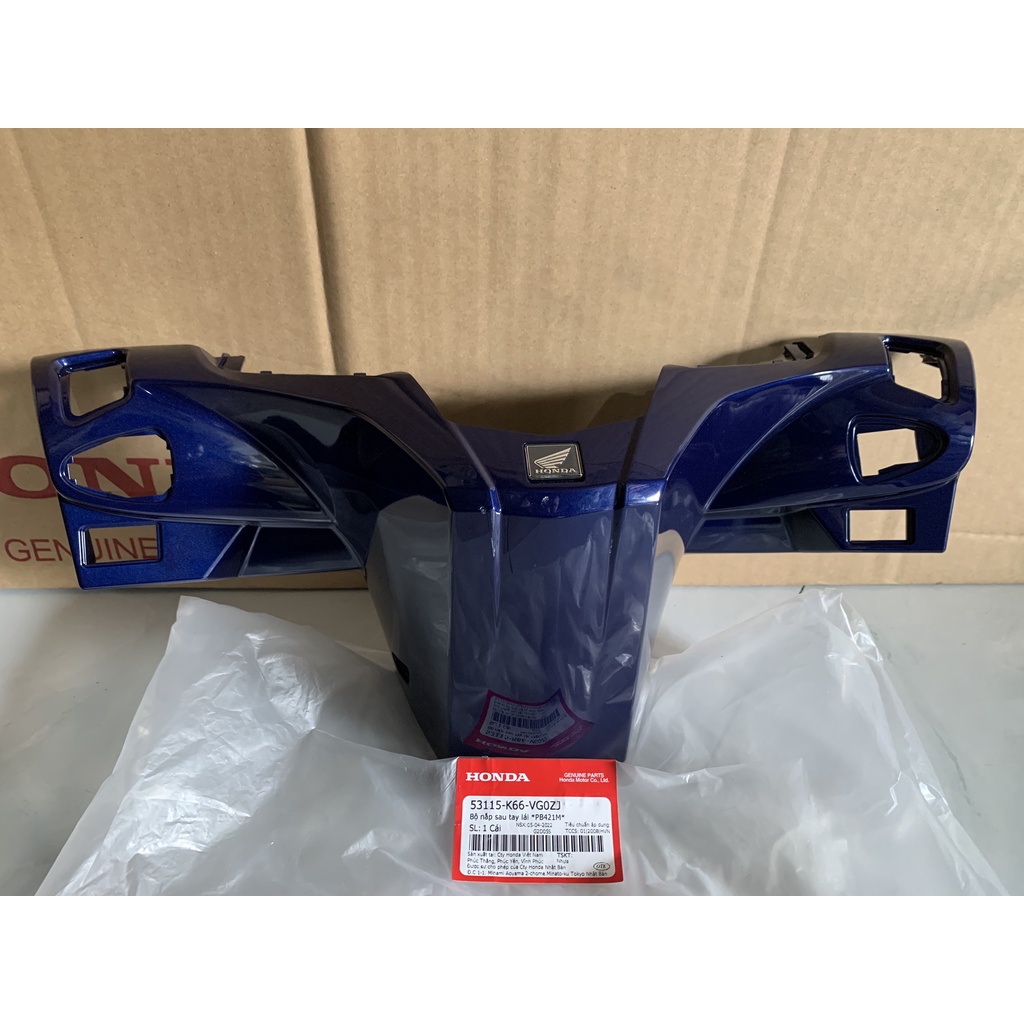 Nắp ốp sau tay lái | gáy Air Blade 125 (2015-2019) màu Xanh *PB421M* chính hãng Honda (53115-K66-VG0