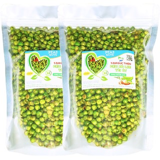 đậu hà lan rang tỏi ớt hà lan tỏi ớt Tâm Đức Thiện Túi 500GR Đồ ăn vặt Đậu hạt