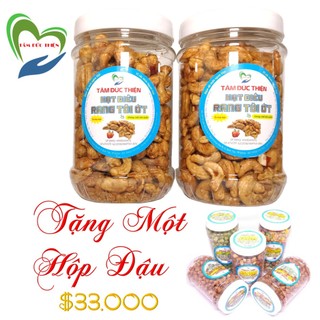 Combo Nửa KG Hạt Điều Rang Tỏi Thương hiệu Tâm Đức Thiện - 2 Hộp 250GR + Quà Tặng: 1 Hộp Đậu Tâm Đức Thiện