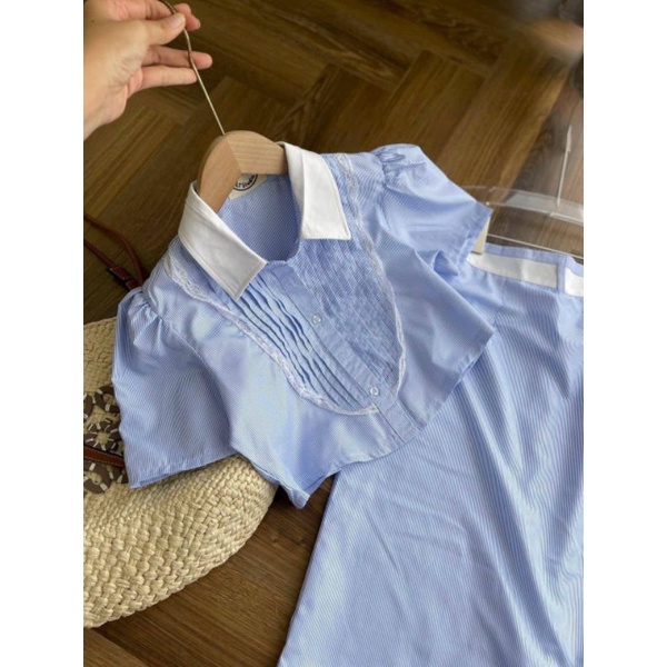 Set áo croptop mix chân váy