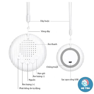 Máy Nghe Tiếng Ồn Trắng (máy white noise tạo tiếng ru giúp bé ngủ ngon, sâu giấc) Shop Mẹ Tôm