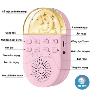 Máy Nghe Tiếng Ồn Trắng (máy white noise tạo tiếng ru giúp bé ngủ ngon, sâu giấc) Shop Mẹ Tôm