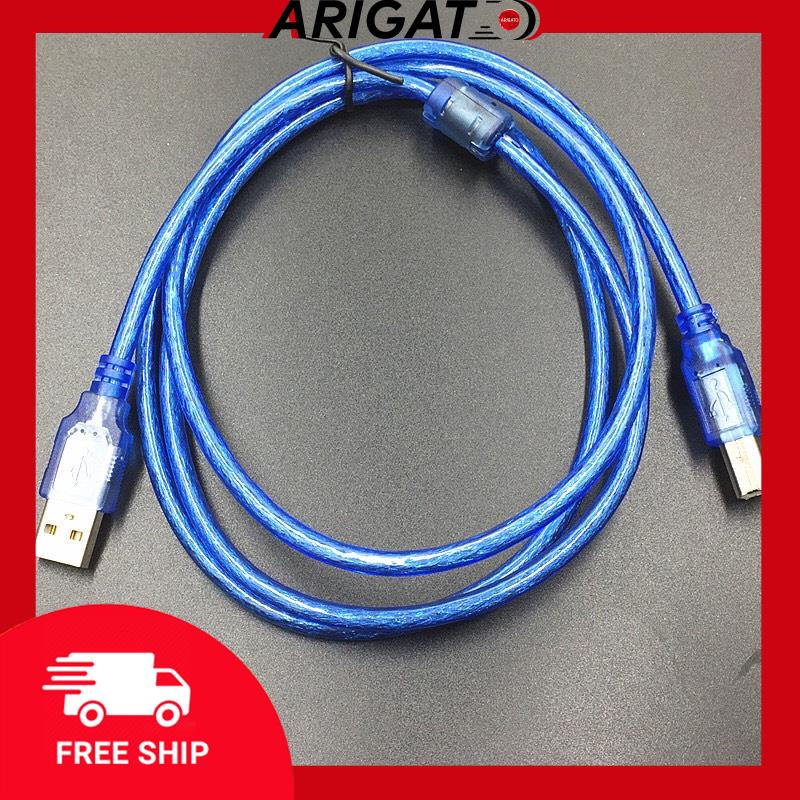Dây Máy In USB 1.5M, 3M, 5M, 10M Xanh Chống Nhiễu Chất Lượng Arigato