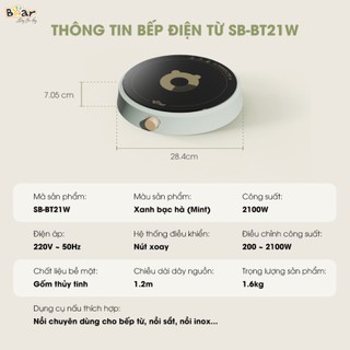 Bếp Điện Từ Bear SB-BT21W công suất 2100W