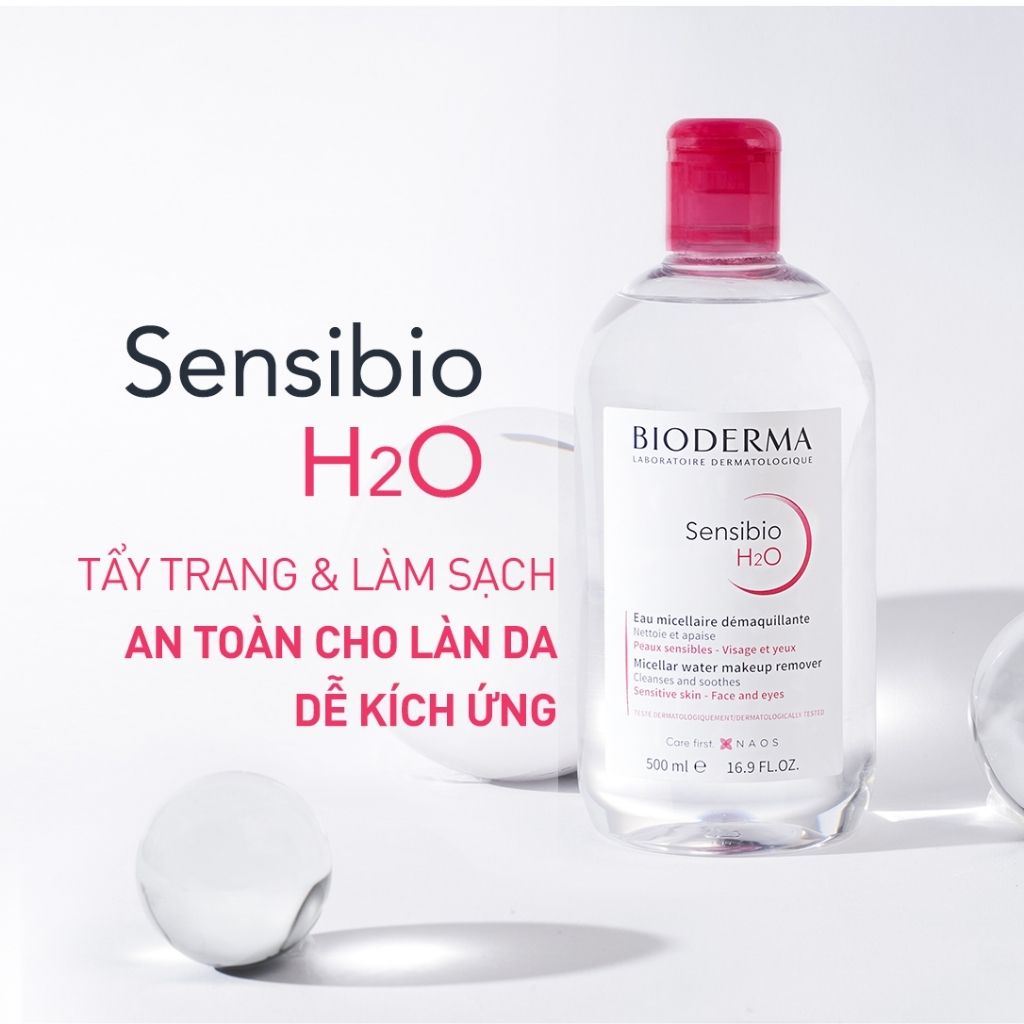 Nước Tẩy Trang Biodermal 500ml Của Pháp Chính Hãng Tẩy Trang Cho Da Dầu Mụn Và Da Nhạy Cảm Da Thường