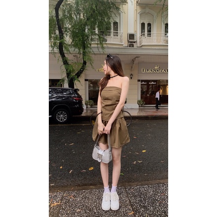 Set áo quây và chân váy ngắn có lót style ulzzang