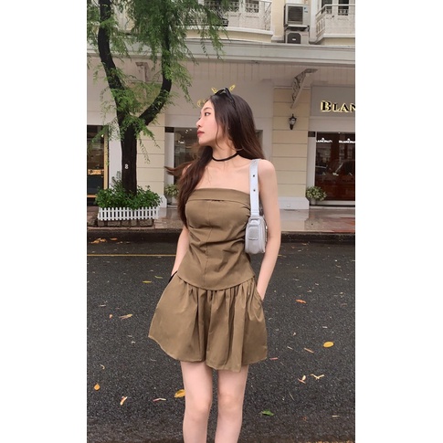 Set áo quây và chân váy ngắn có lót style ulzzang