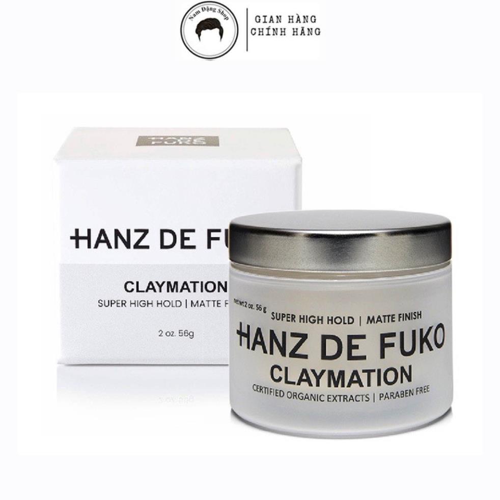 Sáp Vuốt Tóc Nam Hanz De Fuko -Sáp Vuốt Tóc Nam Hanz De Fuko 56G - Claymation & Quicksand Cho Tóc Mỏng Và Dày
