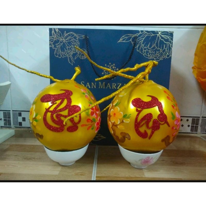 CHỮ KIM TUYẾN DÁN DƯA, DÁN DỪA TẾT/ có keo mặt sau