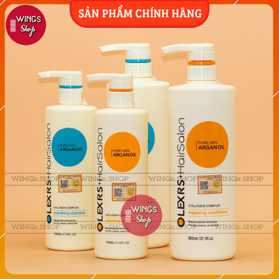 Cặp Dầu Gội Xả Olexrs Hair Salon - Cặp Dầu Gội Xả Olexrs Hair Salon 960Ml Cho Tóc Khô Xơ Hư Tổn Tóc Gàu Ngăn Rụng Tóc