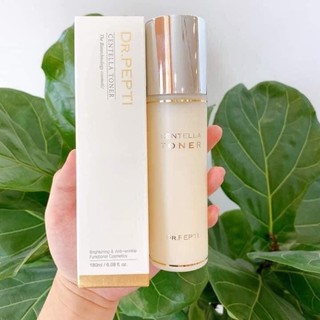 Nước hoa hồng căng bóng dr. pepti centella toner 180ml hàn quốc giúp se khít lỗ chân lông, da căng bóng - kamie store
