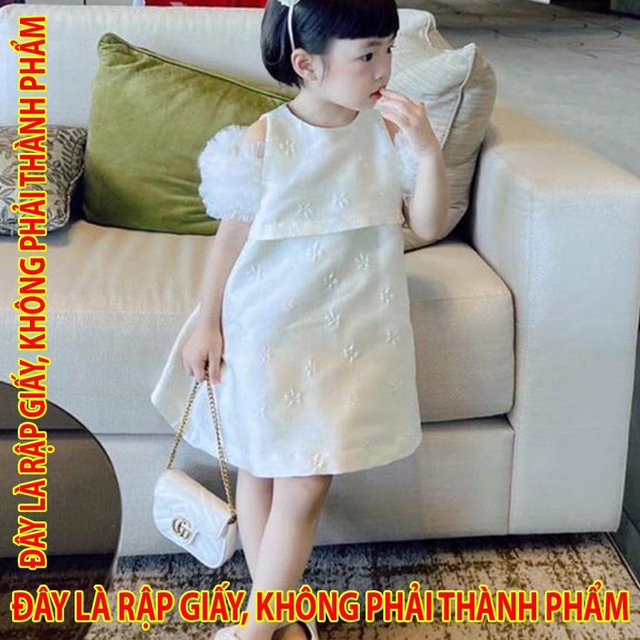 Rập Giấy 30128 - Đầm tiệc dáng A hở vai Hihe