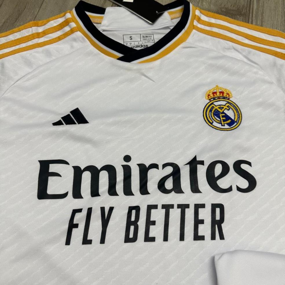 Áo Bóng Đá CLB Real Marid, Áo Đá Banh Real Marid 2324 - Chuẩn Mẫu Thi Đấu - Vải Polyester Gai Thái
