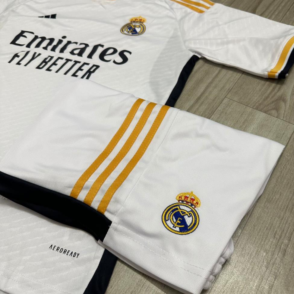 Áo Bóng Đá CLB Real Marid, Áo Đá Banh Real Marid 2324 - Chuẩn Mẫu Thi Đấu - Vải Polyester Gai Thái