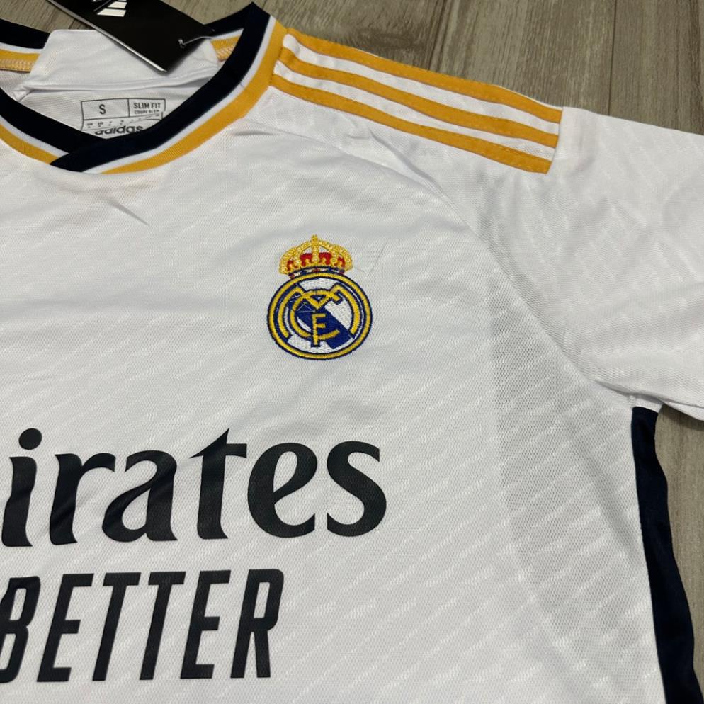 Áo Bóng Đá CLB Real Marid, Áo Đá Banh Real Marid 2324 - Chuẩn Mẫu Thi Đấu - Vải Polyester Gai Thái