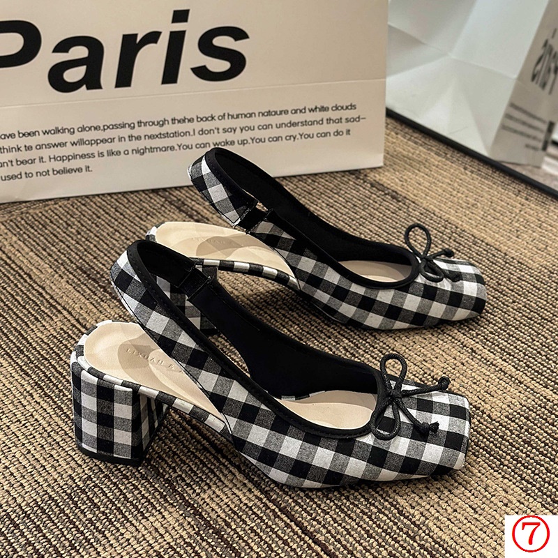 Giày Sandal Cao Gót Mũi Vuông Thời Trang Mùa Xuân 2023 Cho Nữ