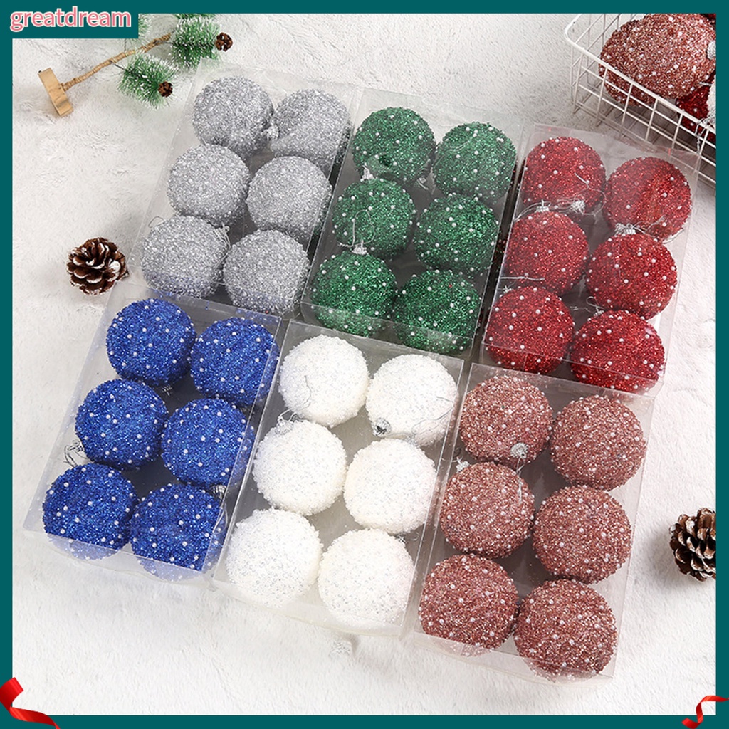 Set 6 Trái Châu 8cm Trang Trí Cây Thông Noel Tiện Dụng