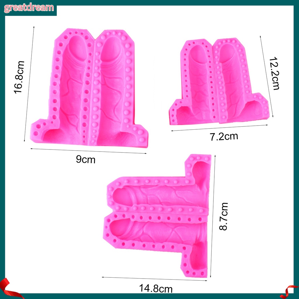 Khuôn Làm Bánh Hình Đàn Ông 3D DIY Màu Trơn Gợi Cảm Cho Nhà Ở