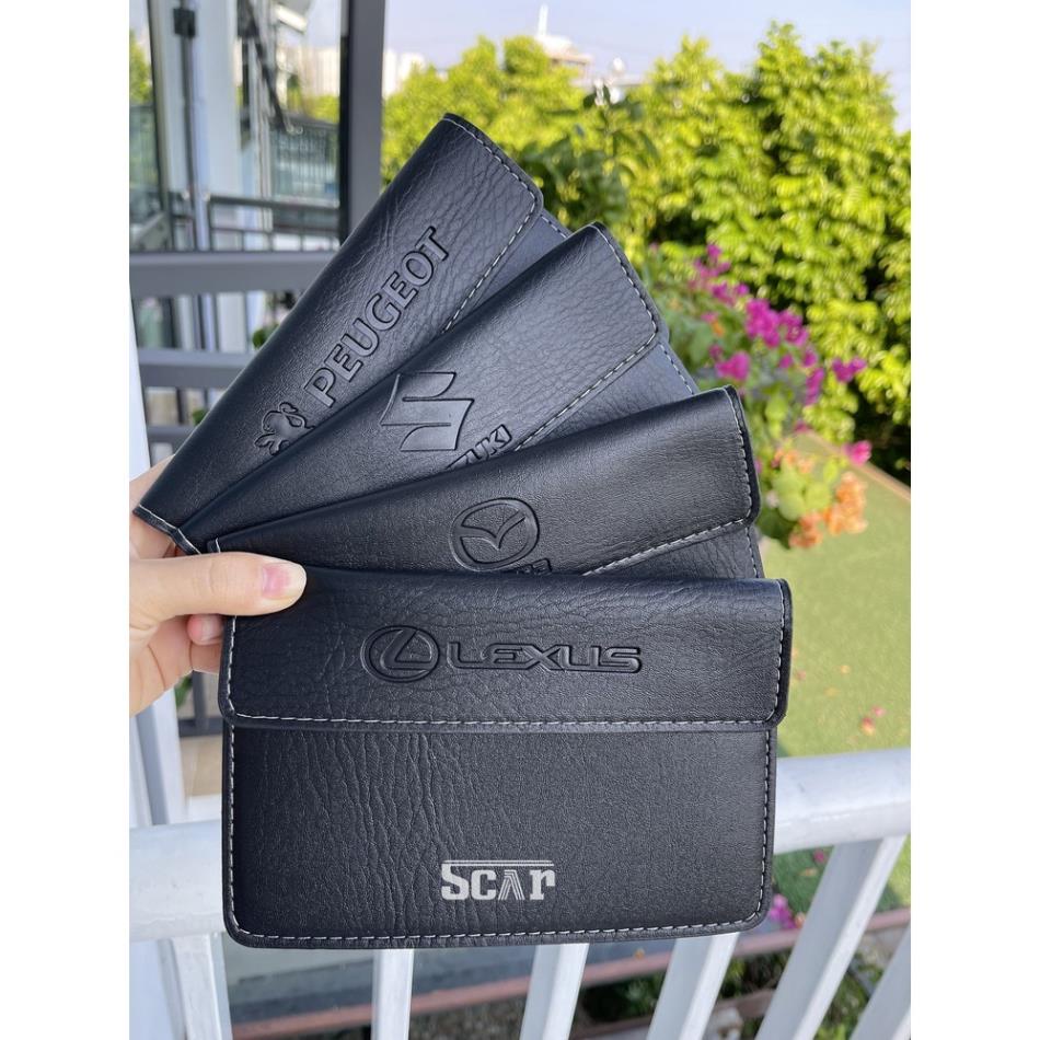 Ví da đựng đăng kiểm, giấy tờ ô tô cao cấp - Bóp đựng giấy tờ xe hơi có logo các dòng xe