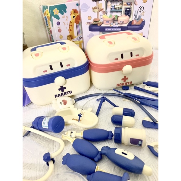 Bộ Đồ Chơi Bác Sĩ Hình Thỏ Cho Bé Đủ Chi Tiết Có Hộp Đựng Dành Cho Bé Trai Bé Gái 36 Chi Tiết