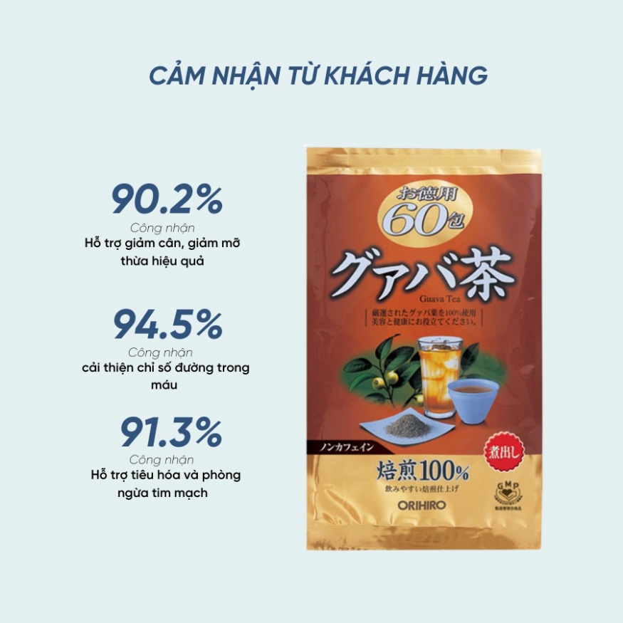 Trà ổi hỗ trợ giảm cân Orihiro 60 gói