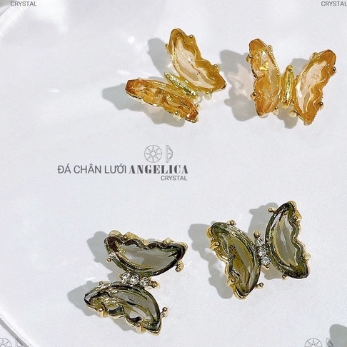 Set 10 chiếc charm đá nail kim loại ánh vàng, ánh bạc trang trí móng ANGELICA SMC81