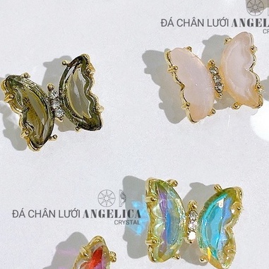 Set 10 chiếc charm đá nail kim loại ánh vàng, ánh bạc trang trí móng ANGELICA SMC81