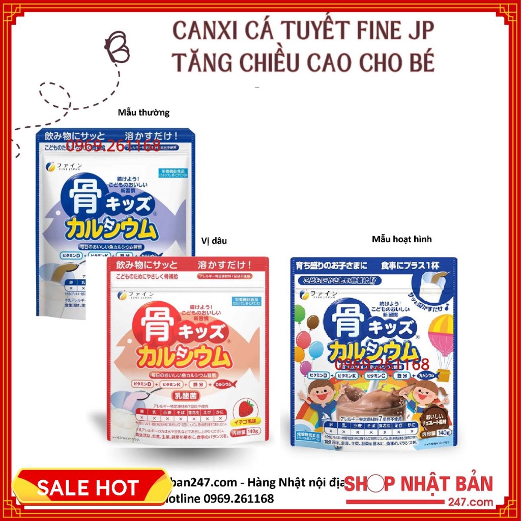 Bột canxi cá tuyết Nhật Bản 140g