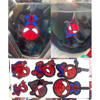 Sét stiker 10x19cm spider man đu dây