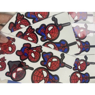 Sét stiker 10x19cm spider man đu dây