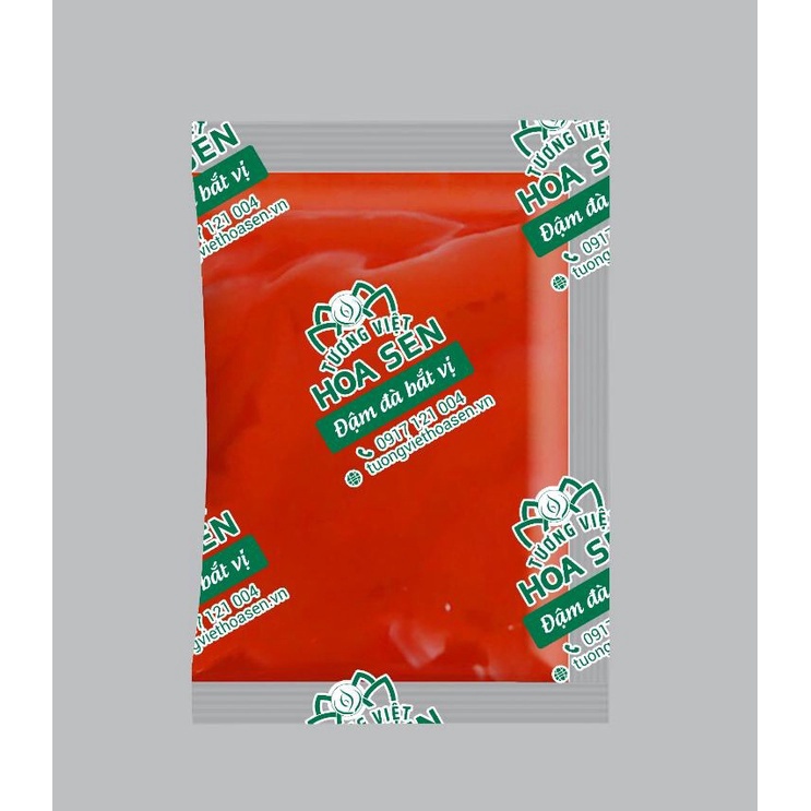 Giá rẻ nhất Tương ớt màng gói 15g - 100gói/túi - Tương Việt Hoa Sen - nguyên liệu tự nhiên