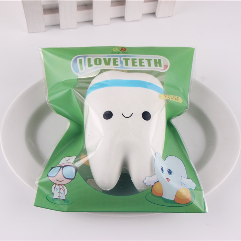 Squishy mềm dẻo chậm tăng hình răng cute đáng yêu