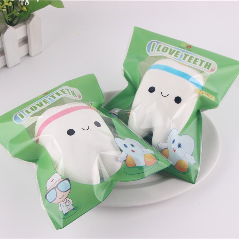 Squishy mềm dẻo chậm tăng hình răng cute đáng yêu