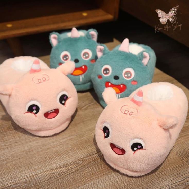 Dép Bông Đi Trong Nhà Mùa Đông Hoạt Hình Dễ Thương Ấm Áp Chống Trượt 2022